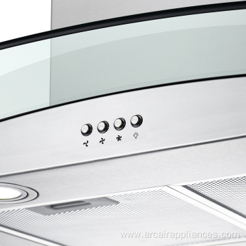 Curved glass Cooker Hood 502 60/90cm